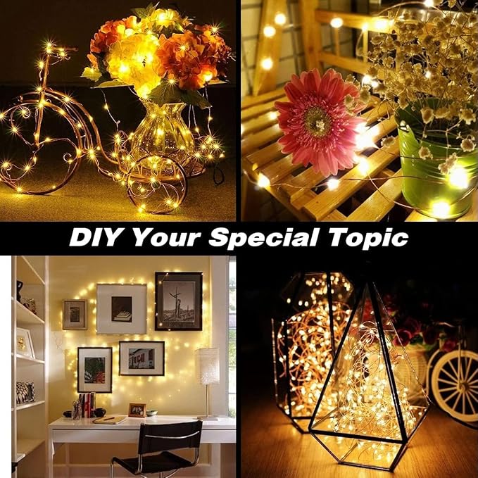 Fairy Lights Plug in,99ft 300 LEDs Christmas Lights Indoor Outdoor Warm White Copper Wire,Long Led Fairy String Lights for Bedroom Party Wedding Patio Yard Christmas Tree Decoration