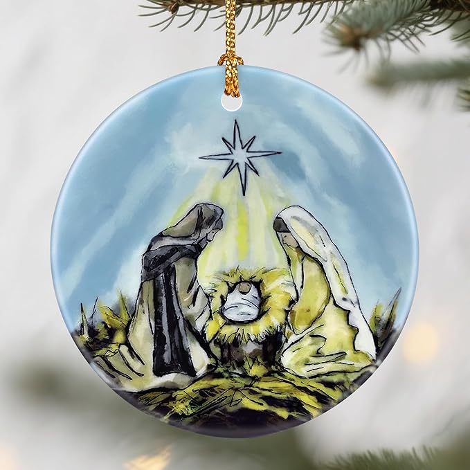 Nativity Scene Ornaments, Christian Christmas Ornaments: Christmas Tree Decorations, Religious Holiday Decor, Stocking Stuffers, Gift Ideas, Xmas Gift, Christian Gifts & Religion Gifts
