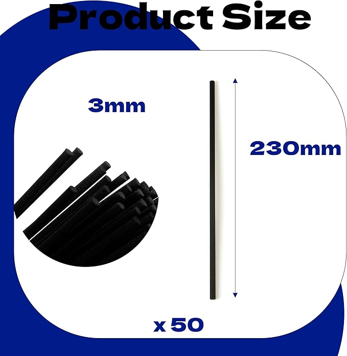 Black Fibre Reed Diffuser Sticks 50pcs 23cm x 3mm Black Fibre Reed Diffuser Sticks Thick Diffuser Reeds Sticks Diffuser Sticks for Diffuser Oils Fragrance Refill Fibre Reeds for Diffusers
