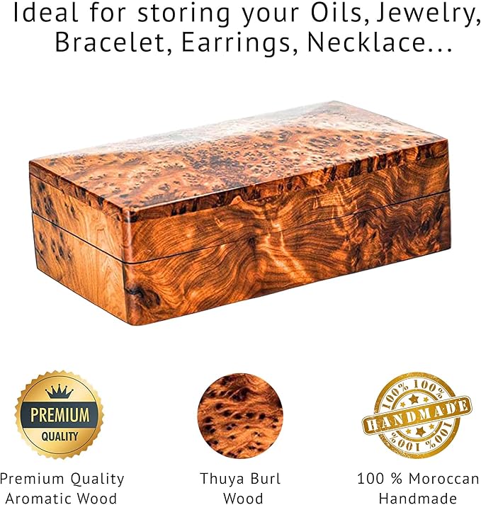 Hand Carved Wooden Multipurpose Keepsake Jewelry Decorative Art Box Storage Organizer (Large wood Box,Antique) (Medium)