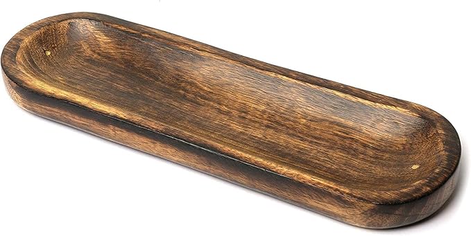Yajna Traditional-Handmade Incense-Stick-and-Cones-Holder Incense-Burner-ash-Catcher-Stand Wooden-Tray-Holder (Wooden Tray)