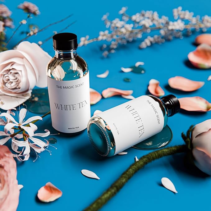 The Magic Scent White Tea Diffuser Oil - Hotel & Home Luxury Scents - Diffuser Oil Scents for Home Designed for Use in All Diffusers - 4 fl oz, 120 mL