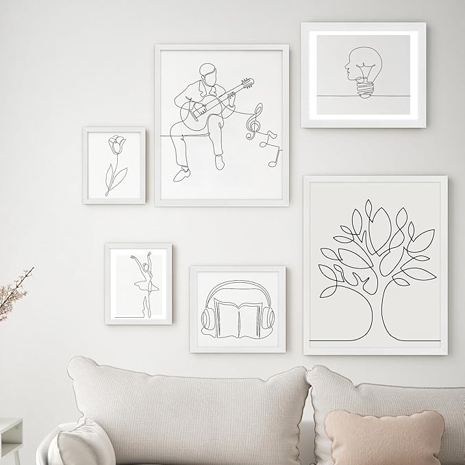 12x12 White Oak Wood Picture Frame - Minimalist 12x12 Poster Frame, 12"x12" Picture Frame Wood, Natural Solid Wooden Picture Frames for Wall Art Photo and Prints (3 Pack, White)