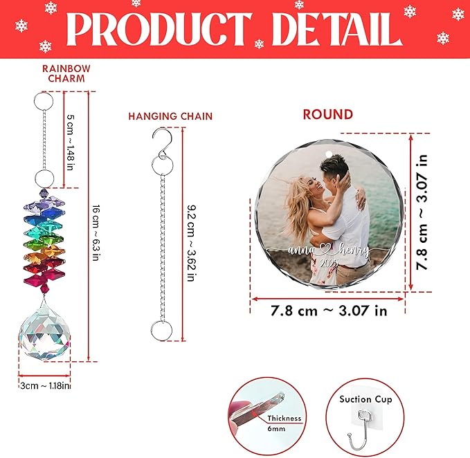 Personalized Wedding Anniversary Ornament – Custom 1st Year of Marriage Gift – Couple Christmas Ornament – Custom Name & Date Keepsake Decoration 2025