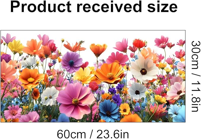Realistic Wildflower Wall Decals | Peel and Stick Floral Wall Stickers – Removable Colorful Garden Bloom Vinyl Décor for Wall, Window, Entryway, Hallway, Office, or Seasonal Displays