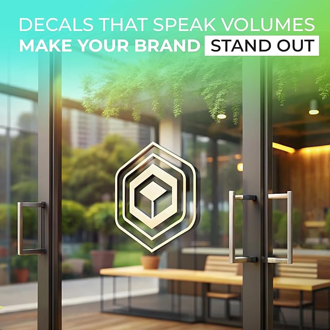 Custom Business Logo Decal for Walls & Windows, Personalize & Build Your Brand with Durable, Weather-Resistant, Waterproof Custom Stickers for Business Commercial Advertising, Home, Office & Corporate