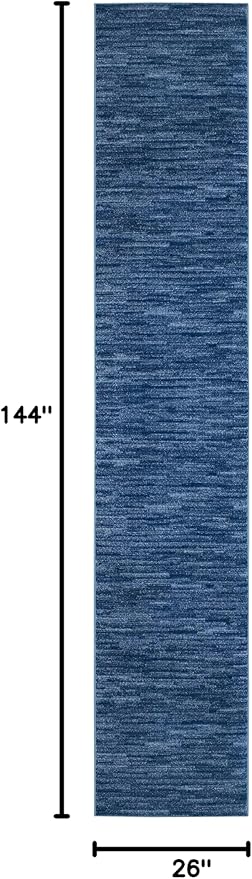 Nourison Home Essentials 2'2" x 12' Navy Blue Outdoor Rug