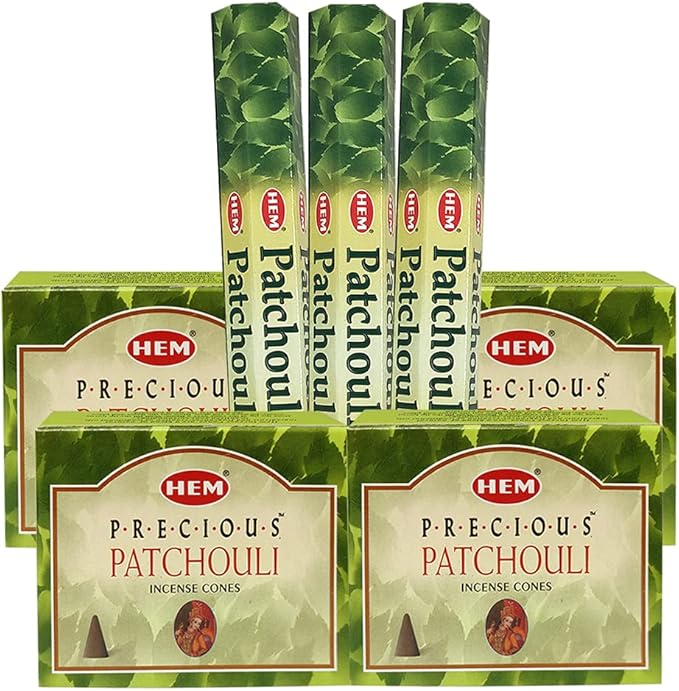 TRUMIRI Patchouli Incense Sticks and Cone Incense Holder Variety Pack Bundle