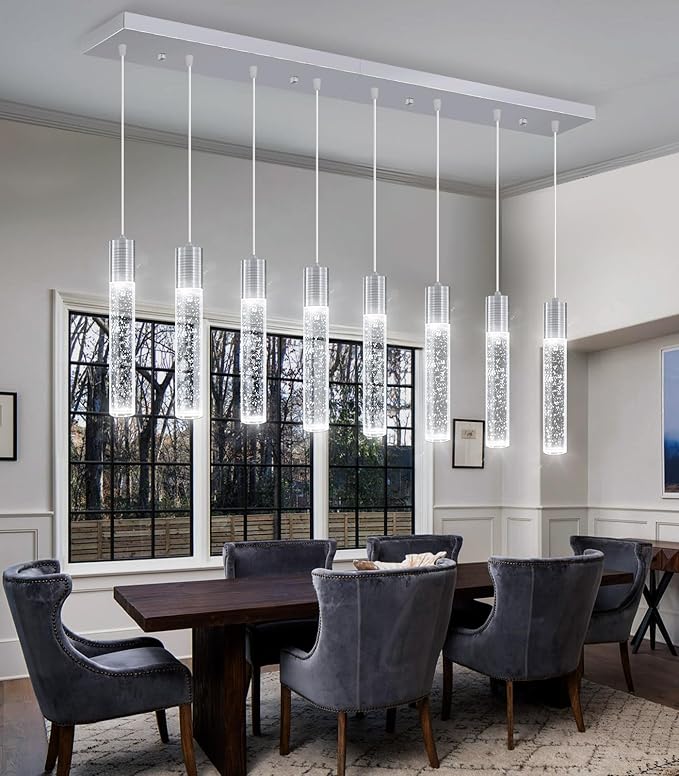 Modern Crystal Chandeliers LED Flush Mount Ceiling Chandeliers for Living Room High Ceiling Entrance Foyer Lobby Bedroom Gold