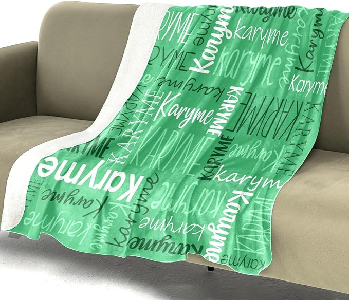 Personalized Name Blanket for Kids and Adult Customized Blanket for Boys Girls Baby Personalized Blanket and Throws Super Soft