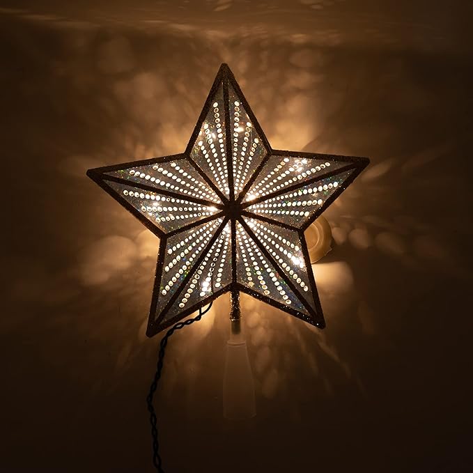 Kurt S. Adler UL4014 Lighted Treetopper, Gold, Iridescent