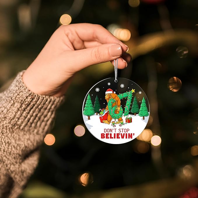 67 Meme Bigfoot Christmas Ornament 2025, 6 7 Ornament, Santa Ornaments for Christmas Tree, Funny Ornaments for Exchange, Stocking Stuffers, Gag Gifts, 67 Gifts for Kids, Teens, Teen Girls, Boys