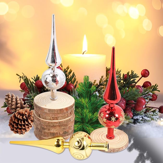 Christmas Tree Topper, Estrella para Arbol de Navidad, Xmas Tree Star Decorations, Gold Decor Ornament for Indoor Outdoor Xmas New Year Holiday