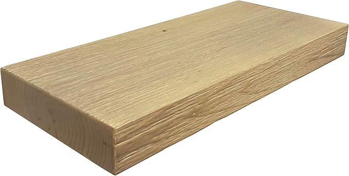 joelsantiques 24 Inch Wooden Floating Shelves for Wall - 24x6x2 in - Made of Natural Wood - Short Heavy Duty Rustic Wall Shelves for Bedroom - Perfect for Bathroom, Kitchen - Beige