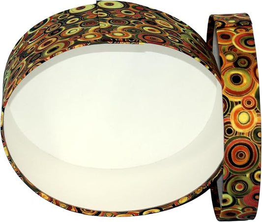 Sarah's Hat Boxes – Orange circles Decorative Gift Box | Elegant Reusable Storage Boxes for Gifts, Keepsakes, Jewelry, or Special Items | Unique Printed Design