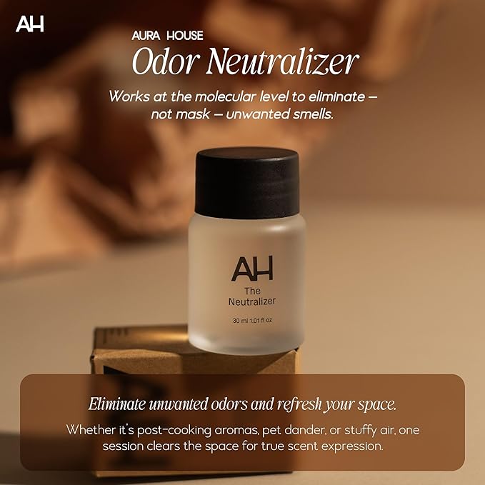 Aura House Ultimate Diffuser Kit – Smart Bluetooth Cold-Air Diffuser with Fragrance Oils, Cleaner & Neutralizer – Complete, Effortless Home Scent System