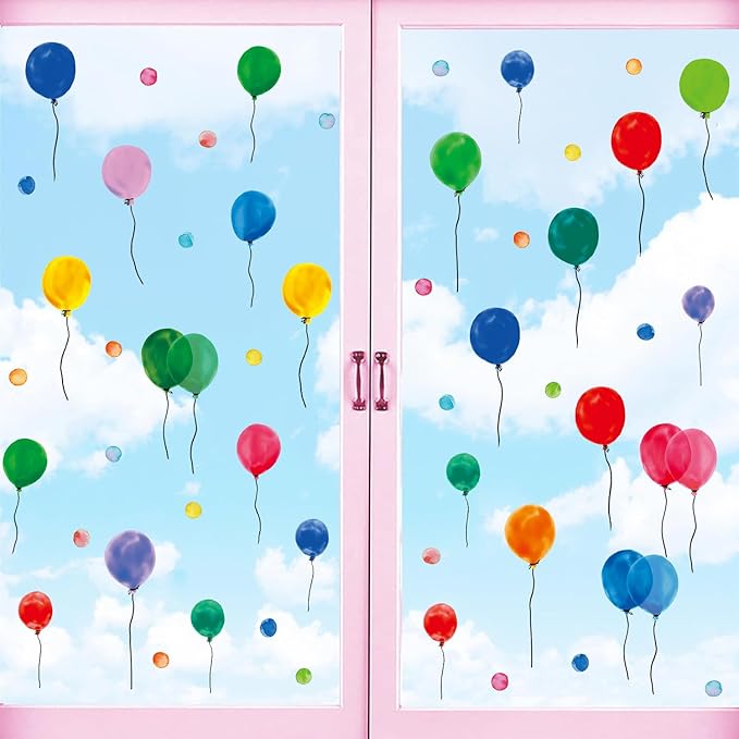 Top Polka Dot Wall Decals and Balloon Wall Decals Peel and Stick, Kids Room Decor for Nursery, Playroom, Bedroom, Removable Vinyl Wall Stickers for Girls and Boys Room