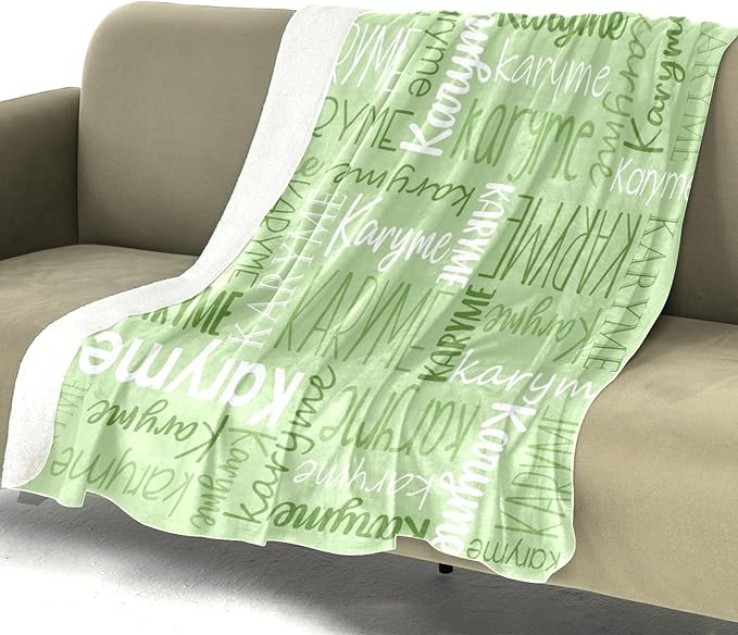 Personalized Name Blanket for Kids and Adult Customized Blanket for Boys Girls Baby Personalized Blanket and Throws Super Soft