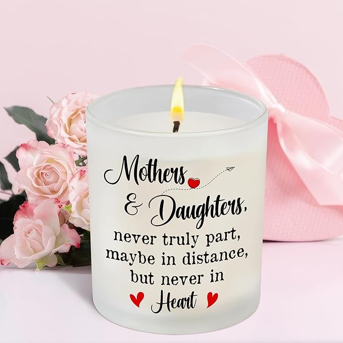TEEZWONDER Christmas Birthday Gifts for Mom from Daughter - Long Lasting Vanilla Lavender Candle 10 oz - Birthday Gifts for Mother Mama Grandma, Mom Daughter Gift Ideas, Scented Candles for Women