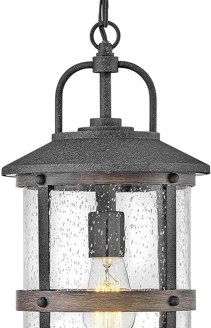 Hinkley Lakehouse Medium Hanging Lantern 12V, Low Voltage Aged Zinc
