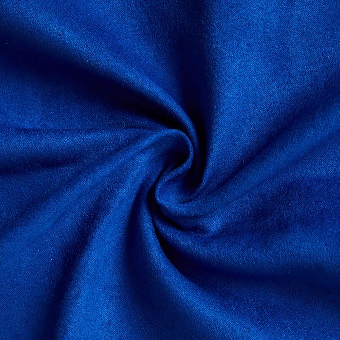 Fancy Homi 2 Packs Premium Faux Suede Decorative Throw Pillow Covers, Super Soft Square Pillow Case,Solid Cushion Cover for Couch/Sofa/Bedroom (24" x 24", Set of 2, Blue)