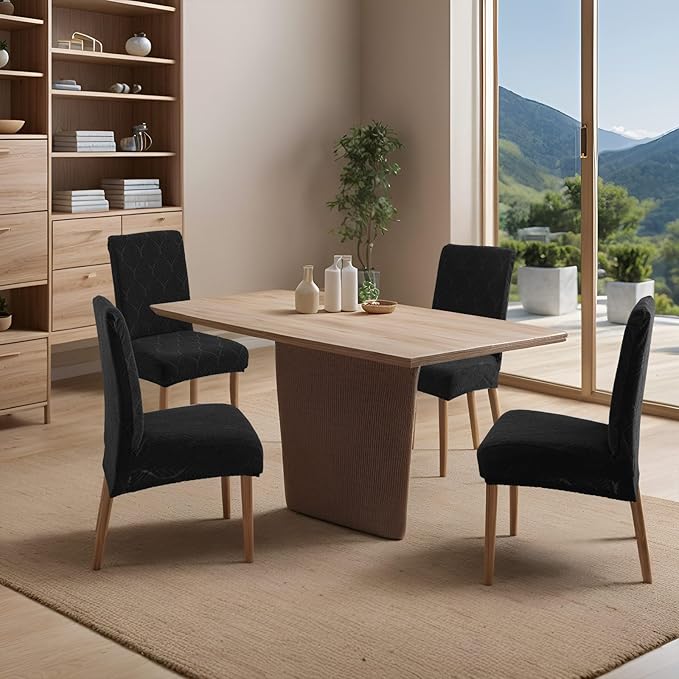 Waterproof Dining Chair Covers, Chair Covers for Dining Room, Stretch Parsons Chair Slipcover, Removable, Washable for Dining Room Kitchen Chair Protector Cover