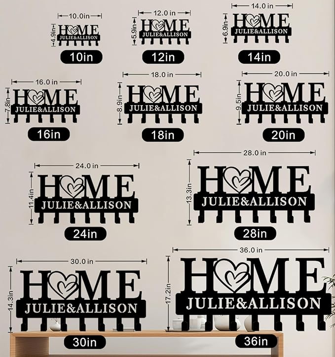 Custom Key Rack with Name,Personalized Name Key Rack,Key Holder for Wall,Personalized Name Coat Backpack Towel Key Hooks for Wall,Key Hanger