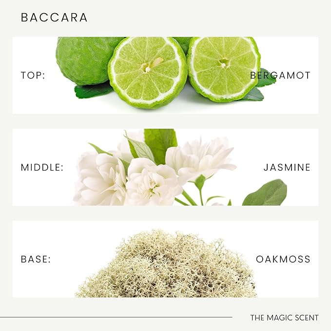 The Magic Scent Baccara Diffuser Oil - Hotel & Home Luxury Scents Inspired by Baccarat Rouge - Diffuser Oil Scents for Home Designed for Use in All Diffusers - 4 fl oz, 120 mL