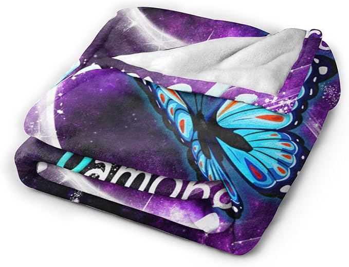Tijuboni Butterfly Throw Blanket Blue Butterfly Gifts for Girls Boys Women Men Kids Adults Soft Flannel Fleece Blanket for Couch Sofa Bed Home Decor 40"x50"