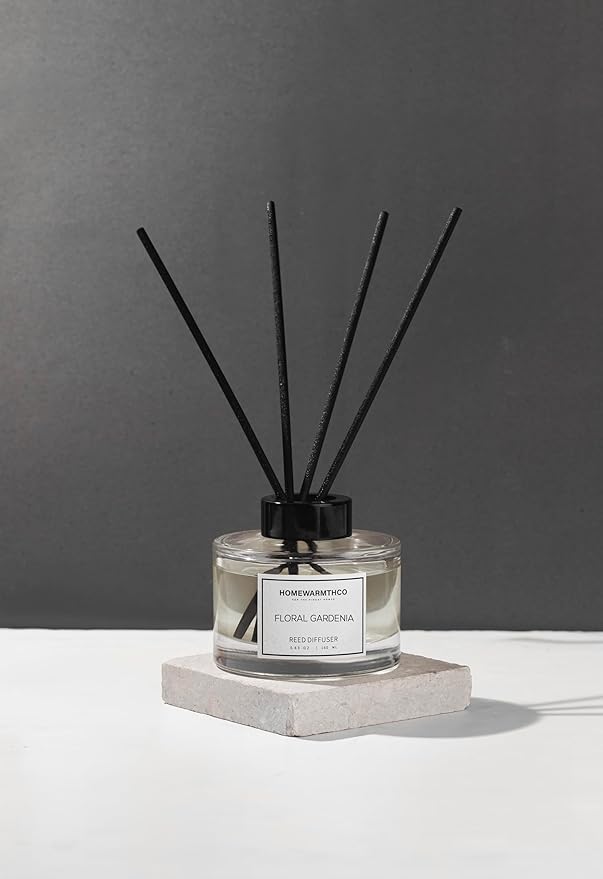Reed Diffuser Set - Gardenia 5.63 fl oz (160ml) Scented Diffuser with Sticks Luxury Fragrance for Home, Office & Bathroom Shelf Decor.