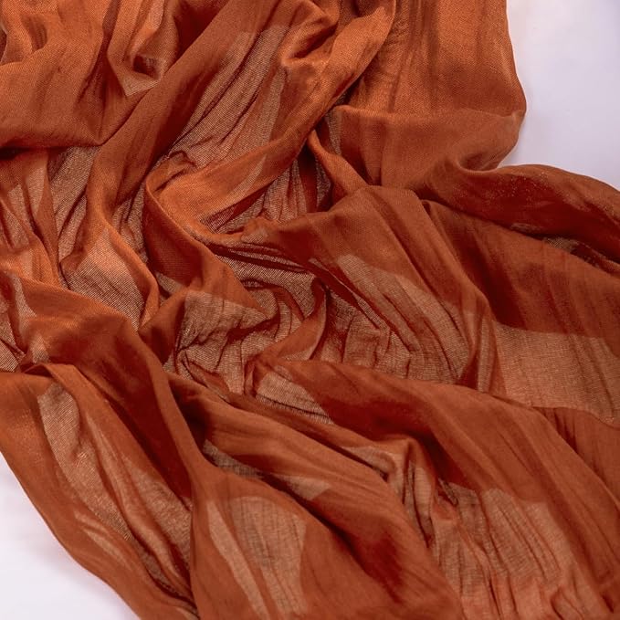 MLMC 3 Pack Terracotta Table Runner 10ft Rustic Burnt Orange Cheesecloth Table Runner 35 x 120 inches Boho Cheese Cloth Centerpiece for Wedding Bridal Shower Pinic Thanksgiving Decor