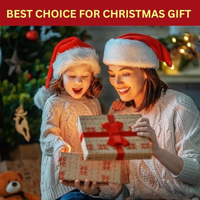 ME JO Christmas Tree Topper | Christmas Tree Decoration Hollow Glitter Snowflake with 3D Rotating LED | with 6 Projection Plug in Star Christmas Tree Projector for Indoor Office Xmas New Year