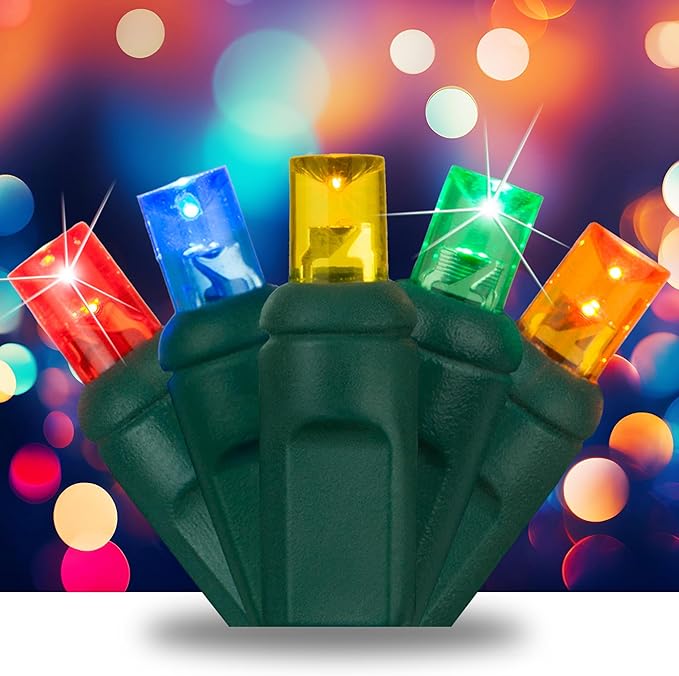 SoftTwinkle Slow Twinkling Christmas Lights, Soft Twinkle String Lights Pulsing Christmas Lights (50 Lights, 25.5 Ft, Multicolor)