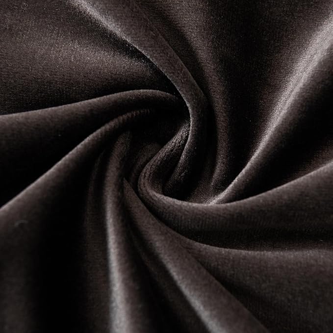 JUSPURBET Coffee Lumbar Velvet Throw Pillow Cover 16x24 inch Set of 2 Decorative Soft Cushion Cases for Couch Sofa Bed