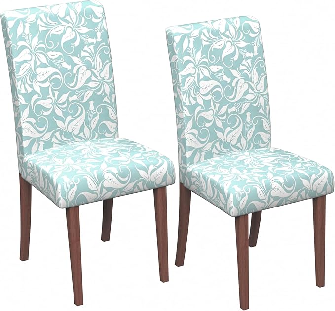 Stretch Dining Chair Covers Set of 2,Floral Print Chair Covers,Soft Removable Washable,Pet Friendly Furniture Protector,Universal Chair Slipcovers for Home, Kitchen,Ceremony Dining Room Seat