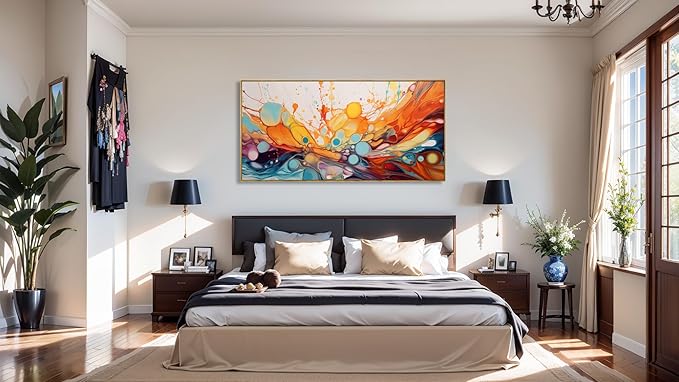 Framed Wall Art Modern Artwork Fantasy Abstract Canvas Painting Colorful Wall Decor for Living Room Bedroom Dining Room Home Office Decor 20"x40" with Framed