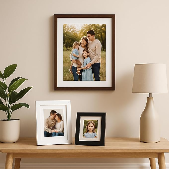 puthiac 10x14 Oak Wood Picture Frame - 10"x14" Poster Frames for Wall, 10x14 Picture Frames for Wall, 10 x 14 Picture Frames, 10 x 14 Frames for Wall(3 Pack, Walnut)