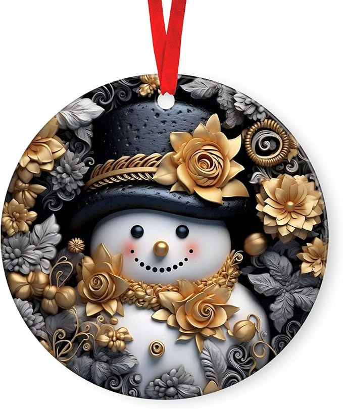 Snowman Ornaments for Christmas Tree - Snowman Gifts for Seasonal Decor, Fun and Unique Ornament Gift, Ideal Gifts for Those Who Love Snowmen