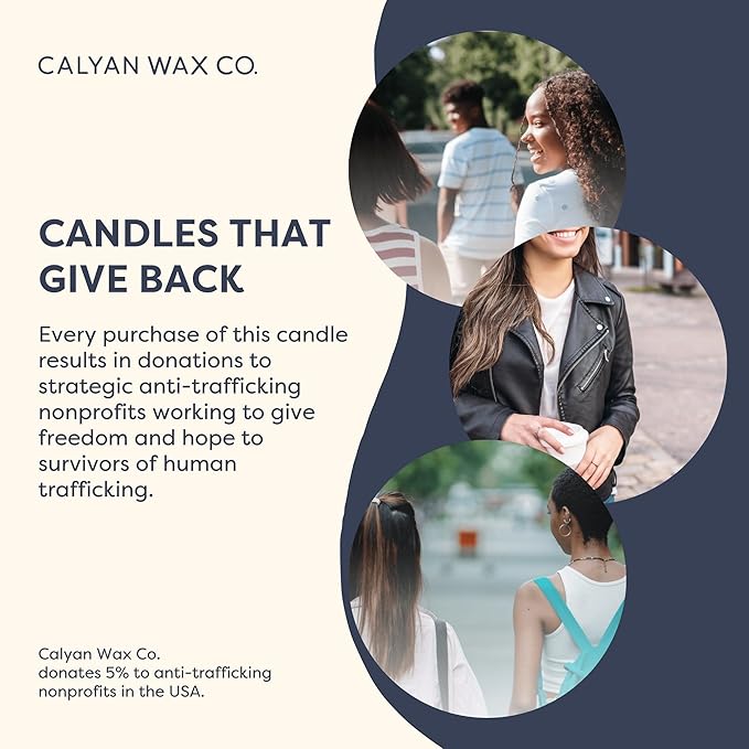 Calyan Wax Co. Oakmoss & Amber 3 Wick Scented Candle - 43 Hour Burn - Luxury 3 Wick Soy Candles - Non Toxic Soy Wax Candles - Long Lasting Large Glass Jar Candle for Home - 14.9oz