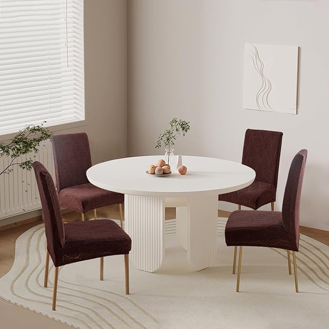 Waterproof Dining Chair Covers, Chair Covers for Dining Room, Stretch Parsons Chair Slipcover, Removable, Washable for Dining Room Kitchen Chair Protector Cover