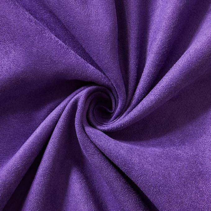 Fancy Homi 24x24 Pillow Covers, Pack of 2 Purple Throw Pillow Covers, Super Soft Faux Suede Square Solid Cushion Cover for Couch Sofa Bedroom Living Room 60x60 cm