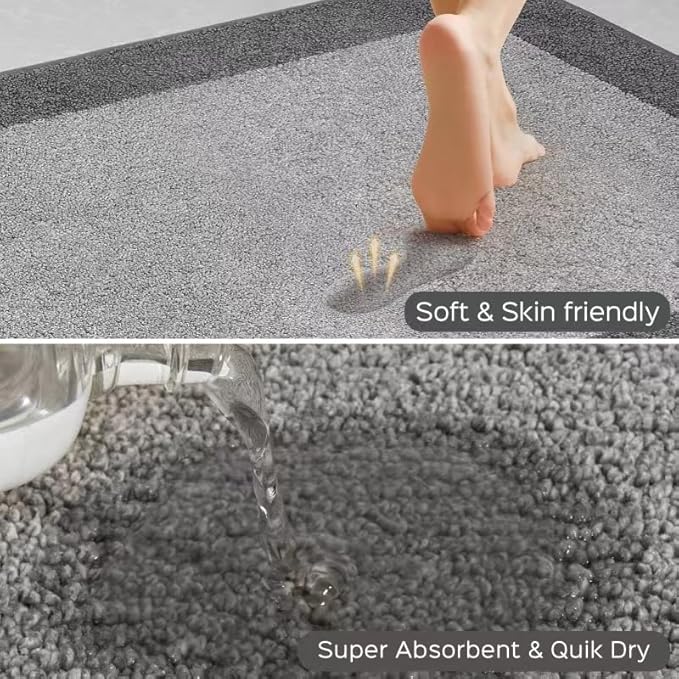 Washable Area Rug 34" x 60", Non Slip Kitchen Rug for Floor, Absorbent Entrance Runner Rug for Bedroom, Living Room, (Roll Packing)
