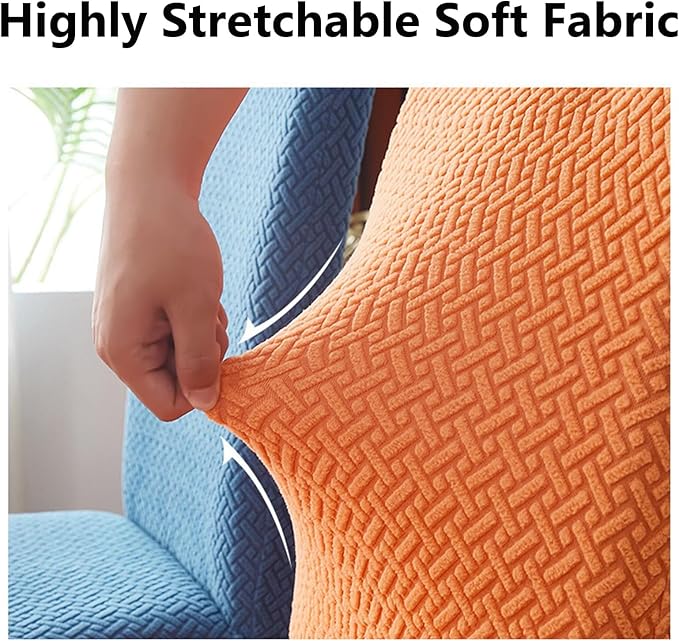 Dining Chairs Covers Set, Dining Room Chair Covers Stretch Seat Covers Parsons Chair Covers Slipcover Fundas Forros para Sillas de Comedor (Texture-Green,Medium (Set of 6))