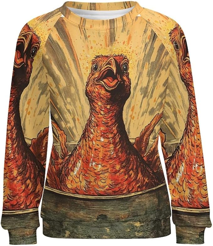 Thanksgiving Sweatshirt for Women Crewneck Pullover Casual Graphic Long Sleeve Shirts Sweater