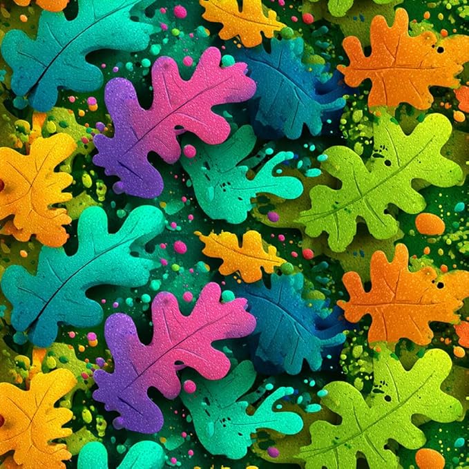 Removable Peel and Stick Wall Stickers 39.37x15.75 Inch Colorful Artistic Leaf Blue Pink Green Orange Modern for Bedroom Living Room Kids Room Decor