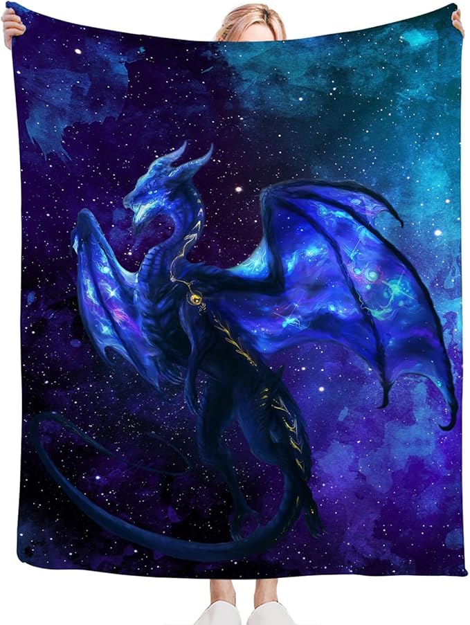 Tijuboni Dragon Throw Blanket Dragon Gifts for Boys Girls Men Women Kids Adults Soft Flannel Fleece Blanket for Couch Sofa Bed Home Decor 50"x60"