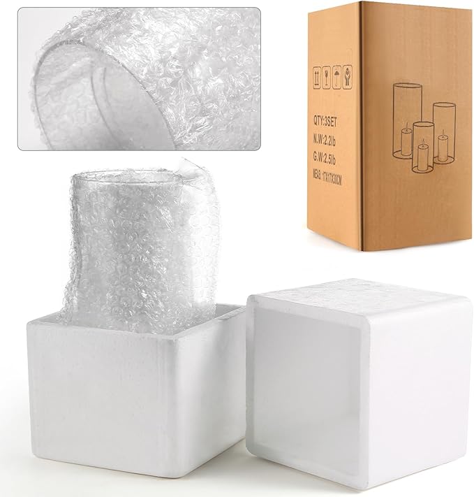 Hurricand Candle Holder 6 PCS, Glass Pillar Candle Holder, Clear Glass Cylinder Candleholder Glass Cylinder Vase for Centerpieces Wedding Party Decoration
