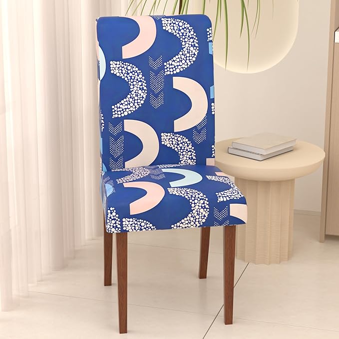 Stretch Dining Chair Covers Set of 2,Floral Print Chair Covers,Soft Removable Washable,Pet Friendly Furniture Protector,Universal Chair Slipcovers for Home, Kitchen,Ceremony Dining Room Seat