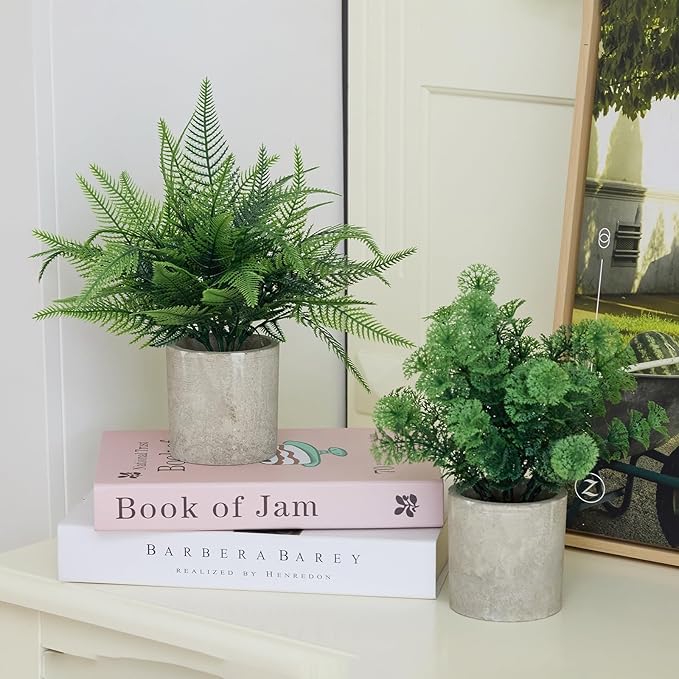 3 Pack Fake Potted Plants Artificial Plants for Shelf/Living Room/Wall/Home Decor