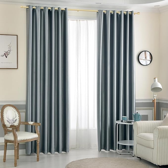 1” Diameter Gold Curtain Rods for Windows, 1 Pack 30-120 Inch Heavy Duty Window Rods, Long Adjustable Curtain Rod, Fits Most Standard Windows, Suitable for Bedroom, Living Room, Farmhouse